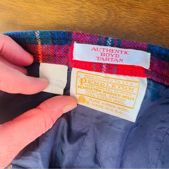 Vintage Pendleton Boyd Tartan Wool Plaid Midi Skirt - Picture 2 of 11